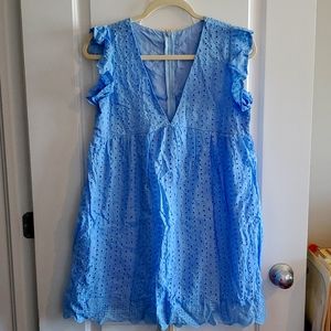 Baby blue romper dress